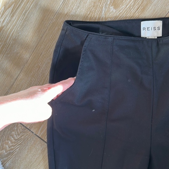 Reiss Side Zip Nancy Slim Tapered Flat Front Ankle Zip Pants - Picture 7 of 10